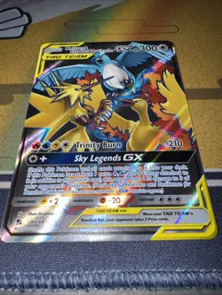 Pokemon TCG Moltres & Zapdos & Articuno GX Ultra Rare Card 66/68 Near Mint - Image 2