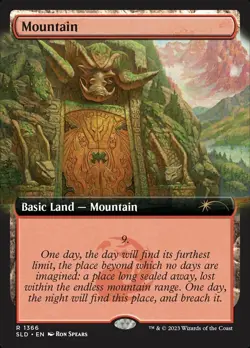 [1x] Mountain (1366) Near Mint, English Secret Lair MTG Magic - Image 1