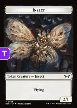 MTG Insect Duskmourn Token Token Creature Insect NM - Image 1