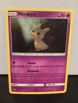 Mimikyu Pokemon Black Star Promo SM29 Cosmos Holo [Swirl Left Near Head] - Image 1
