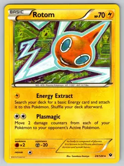 Rotom 24/124 Rare Fates Collide Pokemon Lightly Played - Komiya - Image 1