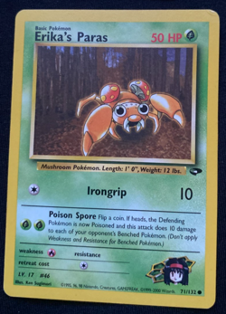 Pokemon TCG Erika's Paras Gym Challenge 71/132 Regular LP - Image 1