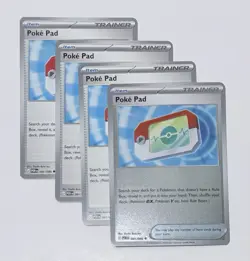 4x Poke Pad 081/088 x4 - NM Perfect Order Pokemon Playset ME03 - Image 1