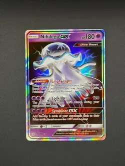 Pokemon Nihilego GX Holo Ultra Rare SM - Crimson Invasion 49/111 NM - Image 1