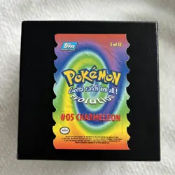 1999 Topps Pokemon #05 Charmeleon Evolution Die-Cut Movie Edition Blue Logo - Image 5