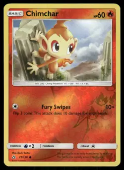 Chimchar 21/156 Common Ultra Prism Pokemon Reverse Holo Near Mint - Image 1