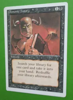 Magic the Gathering MTG Revised DEMONIC TUTOR MP U 1994 Vintage! - Image 2