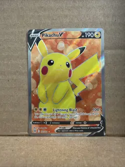 2022 Pokemon TCG SWSH English Brilliant Stars Pikachu V Full Art #157/172 - Image 1