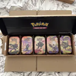 Pokemon TCG Shrouded Fable Mini Tin Bundle 5 Tins One of Each Design New Sealed - Image 1