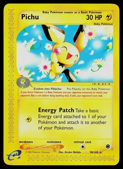 Pokemon Card - Pichu Expedition Base Set 58/165 Rare - Image 1