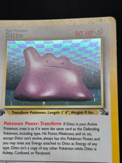 Pokemon Card - Ditto Fossil 3/62 Holo 1st Edition Holo Rare - Image 3