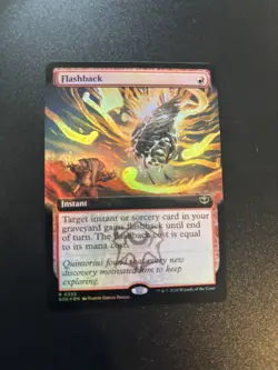 Flashback, Foil, Extended Art, Secrets of Strixhaven, Magic MTG NM - Image 1