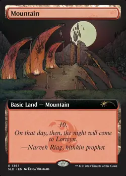 [1x] Mountain (1367) Slight Play, English Secret Lair MTG Magic - Image 1