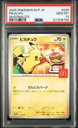 PSA 10 Pikachu 020/M-P McDonald's Happy Set Promo 2025 Pokemon Card Japanese - Image 1