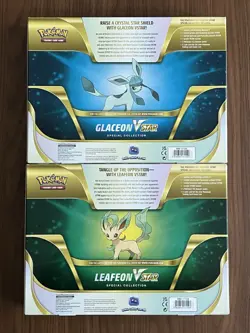 Pokemon TCG: Pokemon Center Glaceon & Leafeon V Star Special Collection Boxes - Image 2