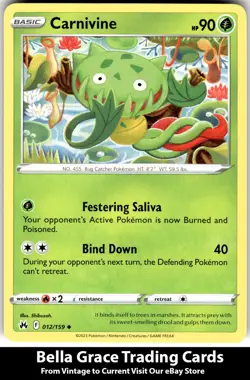 Carnivine #012/159 Crown Zenith Pokemon Uncommon - Image 1