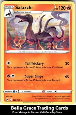 Salazzle #028/159 Crown Zenith Pokemon Uncommon Regular - Image 1