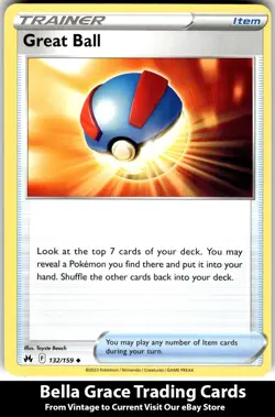 Great Ball #132/159 Crown Zenith Pokemon Uncommon - Image 1