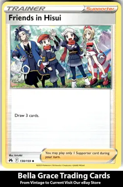 Friends in Hisui #130/159 Crown Zenith Pokemon Uncommon Regular - Image 1