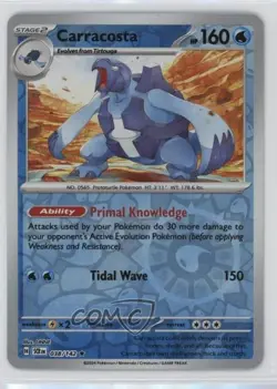 Carracosta Reverse Foil Pokemon SV07: Stellar Crown #038 - Image 1