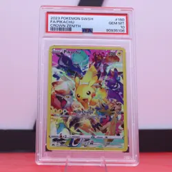 2023 Pokemon SWSH Crown Zenith Full Art 160 Pikachu PSA 10 - Image 1