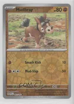 Mudbray Reverse Foil Pokemon SV05: Temporal Forces #091 - Image 1