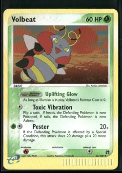 Volbeat 53/100 Reverse Holo - Pokemon TCG Sandstorm - Image 1