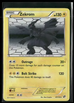 Zekrom 47/114 Holo - Pokemon TCG Black and White - Image 1