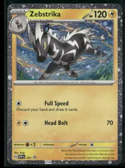 Zebstrika - (Cosmos Holo) 201 Holo - Pokemon TCG SV: Scarlet & Violet Promo Card - Image 1