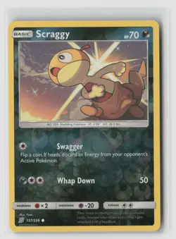 Scraggy #137/236 Sm - Unified Minds Common Reverse Holo Pokemon TCG LP - Image 1