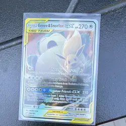 Eevee & Snorlax GX TAG TEAM 120/181 SM-Team Up Holo Ultra Rare EN 270HP - Image 1