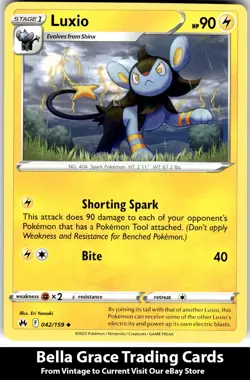 Luxio #042/159 Crown Zenith Pokemon Uncommon Regular - Image 1