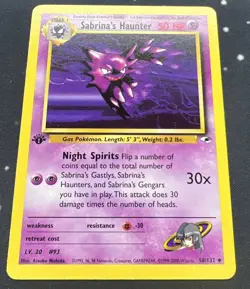 Sabrina's Haunter 58/132 2000 Gym Heroes Pokemon 1st Edition Uncommon. H1 - Image 1
