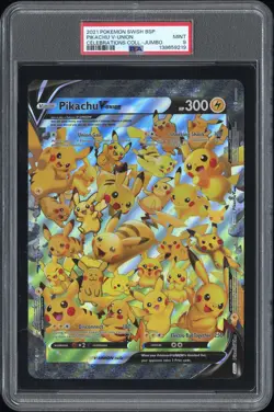 2021 POKEMON SWSH BLACK STAR PROMO PIKACHU V-UNION PSA 9 - Image 1