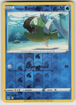 Hisuian Basculin 044/196 Common Lost Origin Pokemon Reverse Holo Near Mint - Image 1