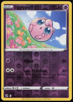 Jigglypuff 110/264 Common Fusion Strike Pokemon Reverse Holo Near Mint - Image 1