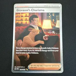 Pokemon Giovanni’s Charisma 204/165 SV2a 151 Illustration Rare NM - Image 1