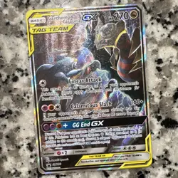 Pokemon Garchomp & Giratina GX SM193 SM Promo Holo TAG TEAM 270 HP 2019 - Image 1