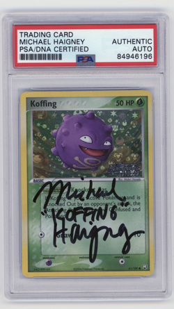 PSA Signed Micheal Haigney Stamped Koffing RH Ex Team Rocket Returns 61/109 - Image 1