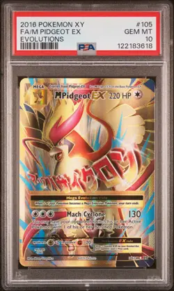 Pokemon 2016 Pidgeot EX #105 XY Evolutions FA/M PSA 10 - Image 1