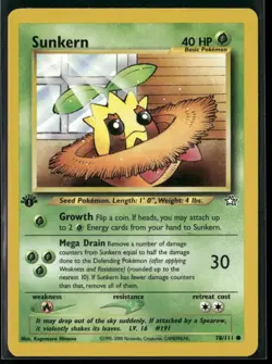 Sunkern 78/111 1st Edition - Pokemon TCG Neo Genesis - Image 1