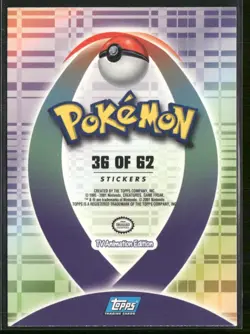 Sunflora #192 36 of 62 - Pokemon Topps Sticker Johto TV Animation Blue Logo - Image 2