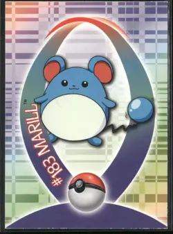 Marill #183 28 of 62 - Pokemon Topps Sticker Johto TV Animation Blue Logo - Image 1