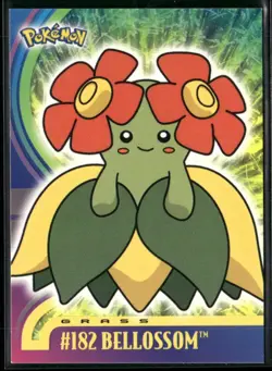 Bellossom #182 - Pokemon Topps Johto Tv Animation Blue Logo - Image 1