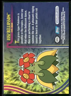 Bellossom #182 - Pokemon Topps Johto Tv Animation Blue Logo - Image 2