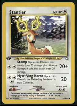 Stantler 76/111 1st Edition - Pokemon TCG Neo Genesis - Image 1