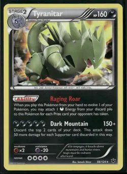 Tyranitar 56/124 Holo - Pokemon TCG XY - Fates Collide - Image 1