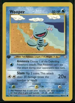 Wooper 82/111 1st Edition - Pokemon TCG Neo Genesis - Image 1