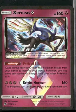 Xerneas Prism Star 144/214 Holo - Pokemon TCG SM - Lost Thunder - Image 1