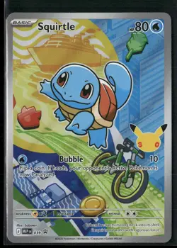 Squirtle MEP 039 30th Anniversary Illustration Rare - Pokemon TCG Black Star NM - Image 1